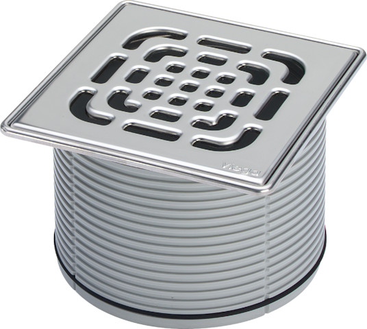 Viega Aufsatz 4922.6 Rost verschraubt in 150x150mm Kunststoff grau 555528