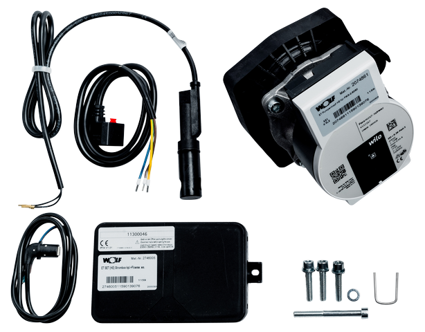 Wolf Set Pumpenkopf Hocheffür , Strombox Flowswitch 2074871