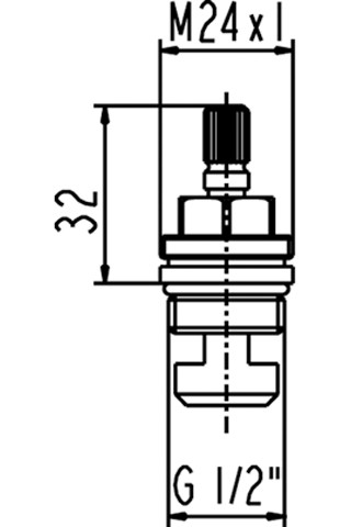 Ideal Standard JADO Keramikoberteil G1/2, rechtsschließend H960104NU
