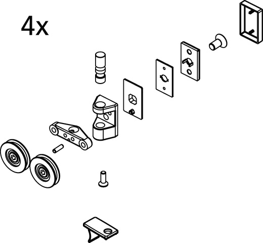 Kermi Set Rollen oben für LI C50 / C55 2534758