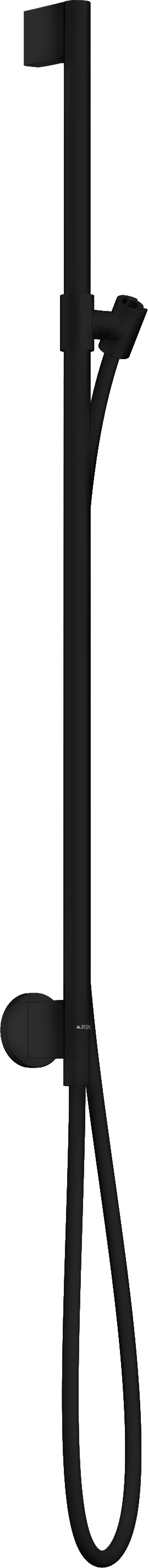 Hansgrohe AXOR One Brausestange 900mm mit Wandanschluss und Brauseschlauch 1600mm, Mattschwarz 48792670