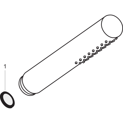 Hansgrohe Handbrause Axor Starck 1jet brushed black chrom 10531340