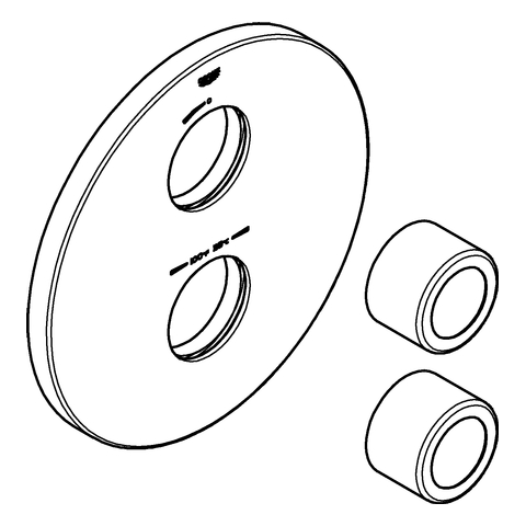 Grohe Rosette chrom für Thermostate 47809000