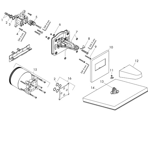 Hansgrohe Kopfbrause Pulsify E 260 2 jet mit Wandanschluss chrom 24350000