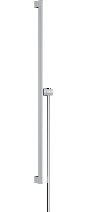 Hansgrohe Unica Brausestange S Puro 900mm mit Easy Slide Handbrausehalter und Isiflex Brauseschlauch 1600mm, Chrom 24405000