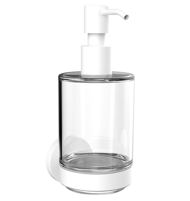 Emco Seifenspender Round Glasteil satiniert weiss 432113900