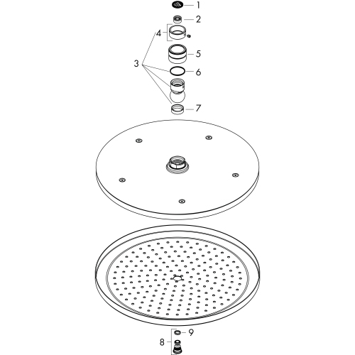 Hansgrohe Kopfbrause Croma 280 1jet EcoSmart mattweiss 26221700