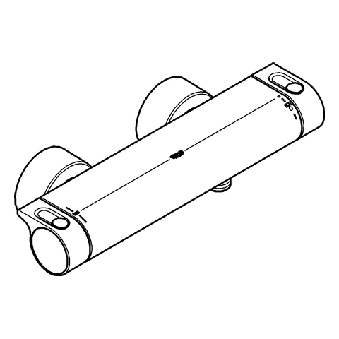 Grohe Grohtherm 2000 Thermostat-Brausebatterie chrom Wandmontage 34169001