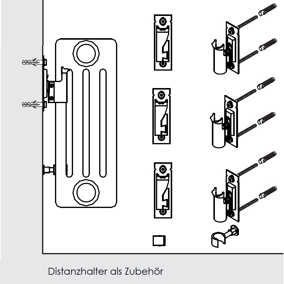 Arbonia Klemmkonsole 3 Stück ZB02530001