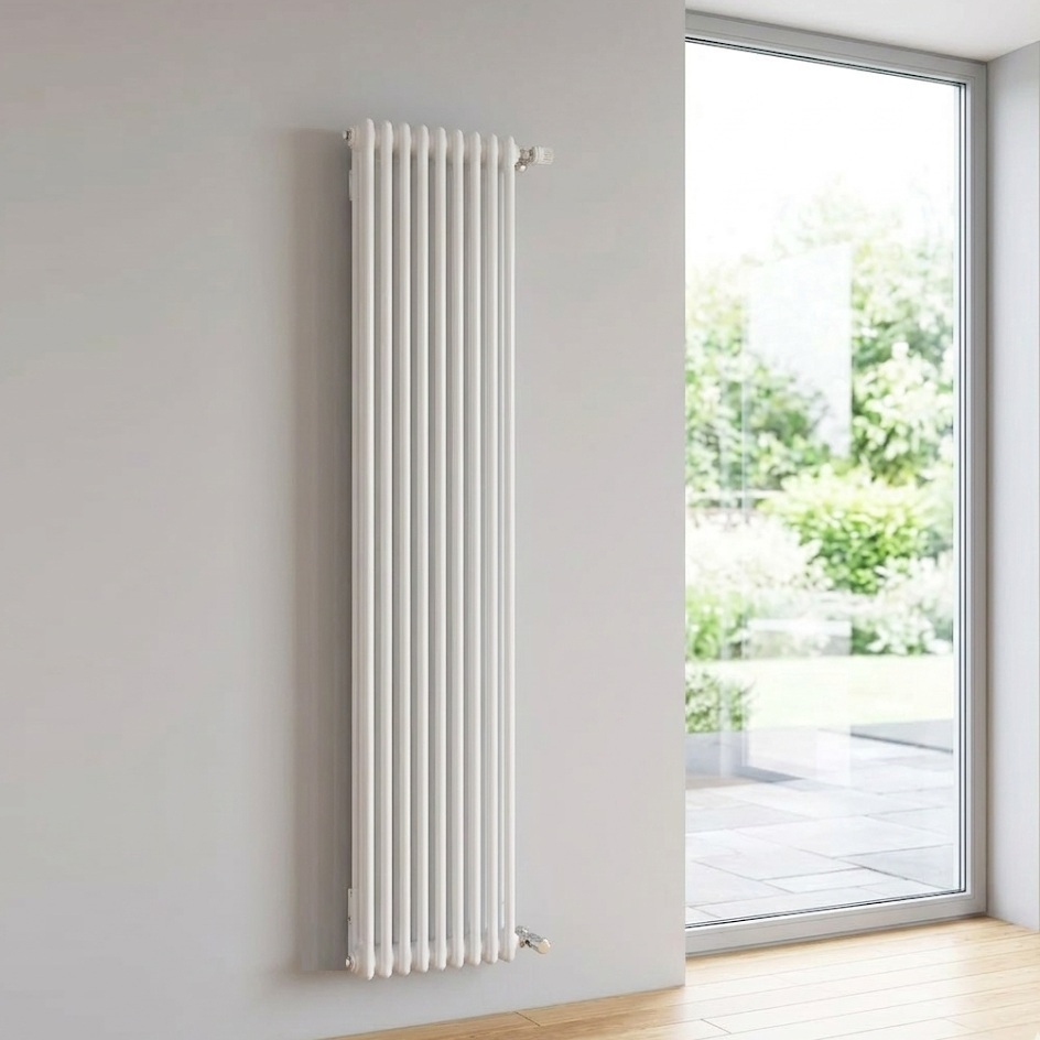 Arbonia Röhrenradiator Standard 2-Säuler H: 250 L: 31,5cm, Modell 2250, weiß, 7 Glieder