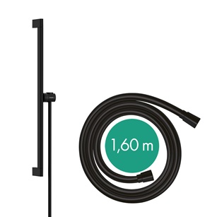 Hansgrohe Brausestange Unica S Puro 650mm mit Easy Slider und Brauseschlauch schwarzmatt 24402670