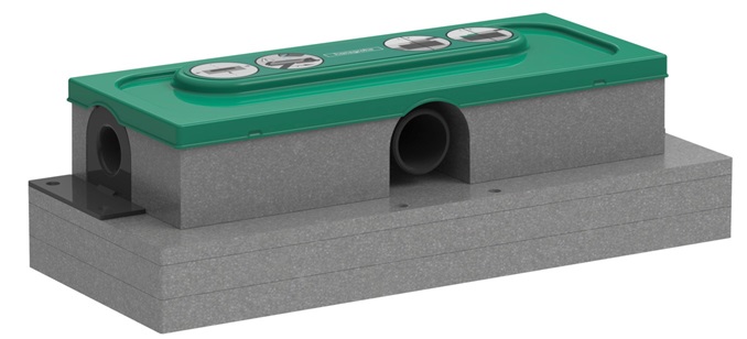 Hansgrohe uBox universal Grundkörper Duschrinnen Ablaufgehäuse für flache Installation 01000180