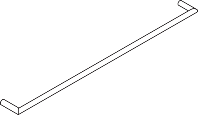 HEWI Badetuchhalter, Edelstahl, Achsmaß 800mm, Tiefe 75mm, D 18mm 162.30.201XA
