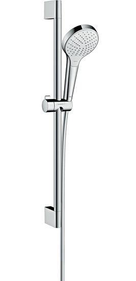 Hansgrohe Brauseset Croma Select S Vario EcoSmart/U'Crometta mit Brausestange 650mm weiss/chrom 26563400