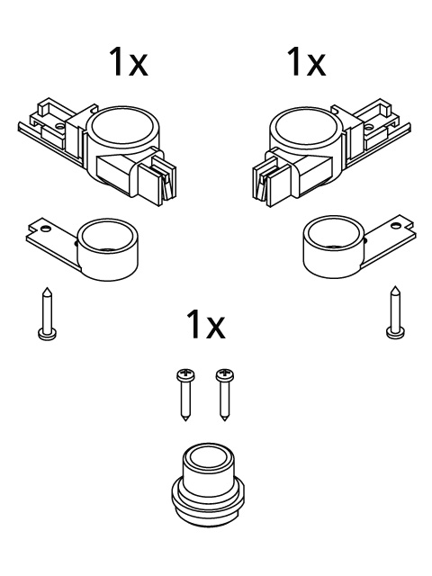 Kermi Set Lager unten für Viertelkreis-Duschkabine (Pendeltür mit Festfeldern) (I2 S.R/L) weiß 2534198