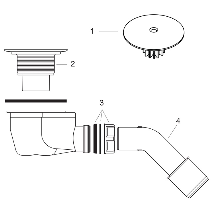 Hansgrohe Ablaufgarnitur Duschwannen Staro 90 Komplettset chrom 60056000