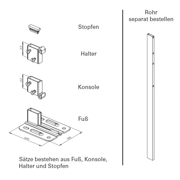 Wemefa Standkonsole Standfix Typ 10 # 10-334
