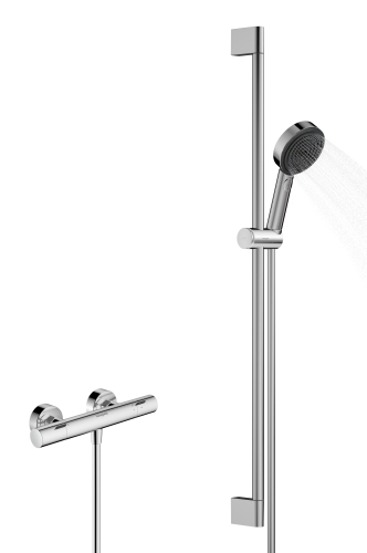 Hansgrohe Brausesystem Pulsify Select S 105 3 jet Eco Relaxation Ecostat Fine Brausestange 900mm chrom 24261000