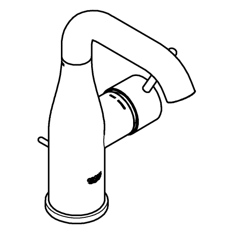 Grohe Einhand-Waschtisch-Batterie Essence supersteel M-Size schwenkbarer U-Auslauf 24173DC1