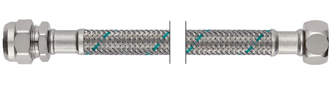 Neoperl NEOFLEX Panzerschlauch DN8 Quetschverschraubung x IG, 3/8"/10mm x 3/8" 100cm 66860300