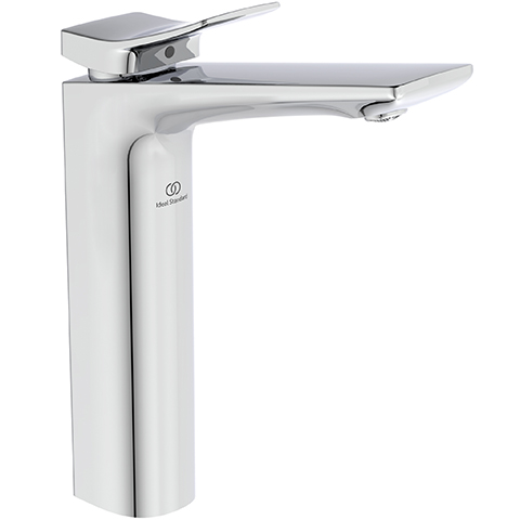Ideal Standard Waschtisch-Armatur Conca, mit verlängertem Sockel ohne Ablaufgarnitur Ausladung 150mm, chrom BC758AA