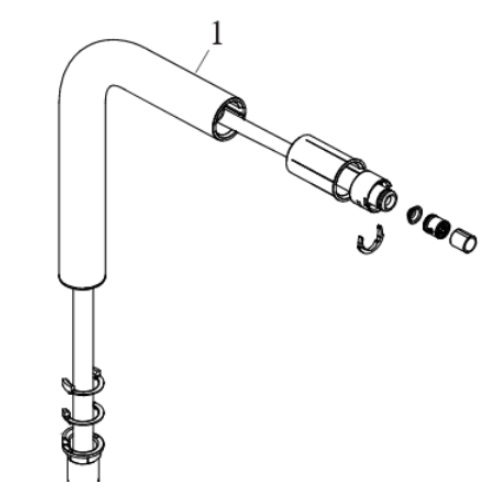 Hansgrohe Auslauf Spültischmischer M54 mattschwarz 93749670