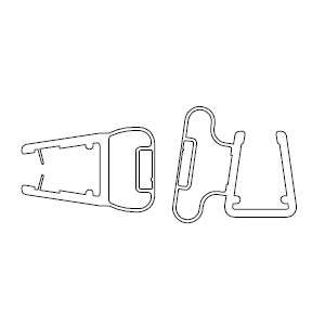 HSK Magnetprofil 90 / 270° Transparent E100060-6-S