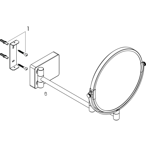 Hansgrohe Rasierspiegel AddStoris mattweiss 41791700