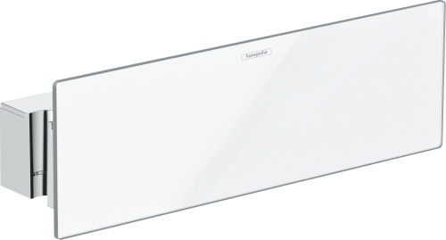 Hansgrohe FixFit Wandanschluss Porter 300 mit Brausehalter und Duschablage, Chrom 26456000