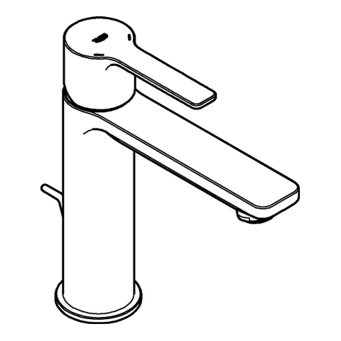 Grohe Lineare Einhand-Waschtischbatterie supersteel S-Size Temperaturbgrenzer 32114DC1