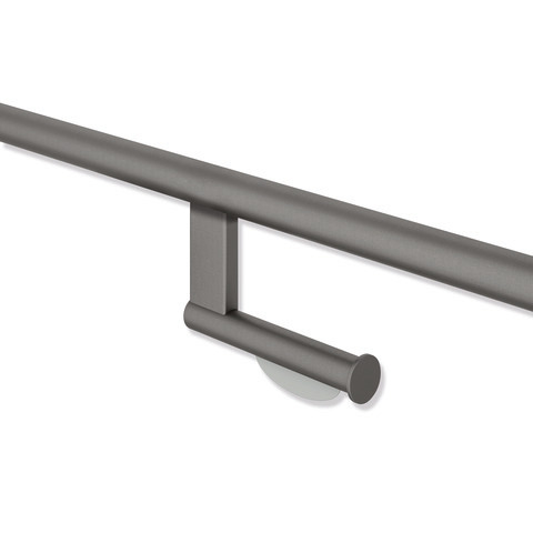HEWI Aufrüstsatz WC-Papierhalter Nachrüstung an Stangensystem System 900 mit D: 30mm, Edelstahl, dunkelgrau perlglimmer tiefmatt 67976 SC