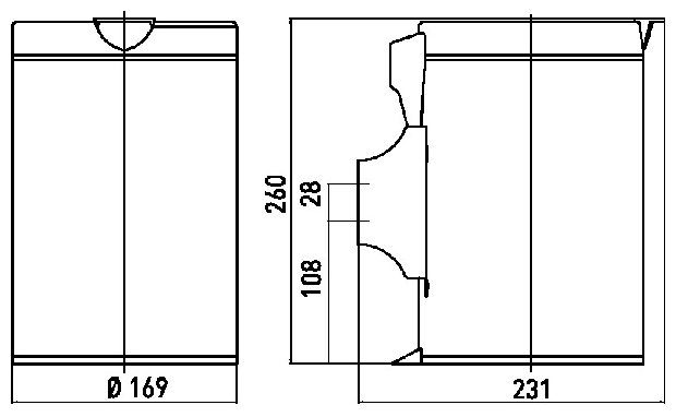 Emco Abfallbehälter System2 Wandmodell, rund 3 liter edelstahl 355300100