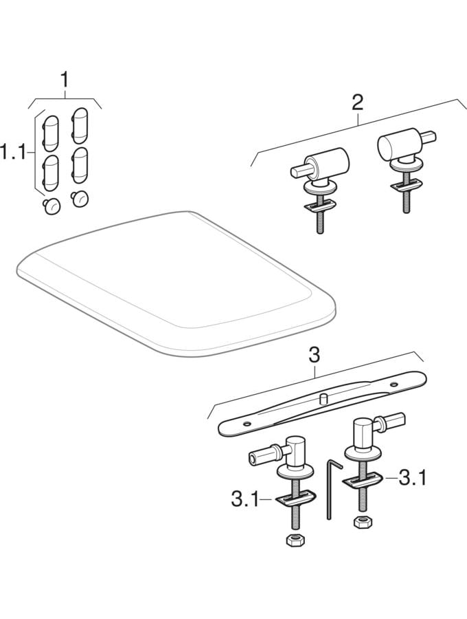 Geberit iCon Square WC-Sitz, weiß mit Absenkautomatik 571910000