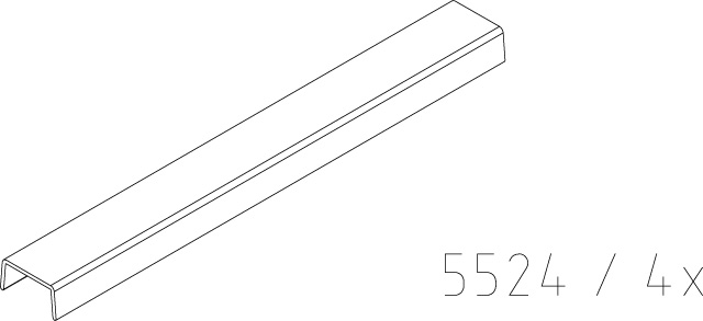 Kermi Set Abdeckung Verstellung für Führungsprofil oben Gleittür 2-teilig 2535890
