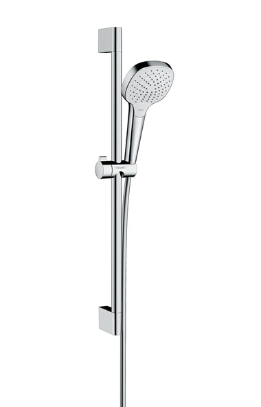 Hansgrohe Brauseset Croma Select E Vario EcoSmart/Unica mit Brausestange 650mm weiss/chrom 26583400