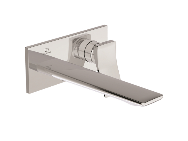 Ideal Standard Wand-Waschtischarmatur Conca, BS2 Ausladung 180mm eckige Rosette, chrom A7372AA