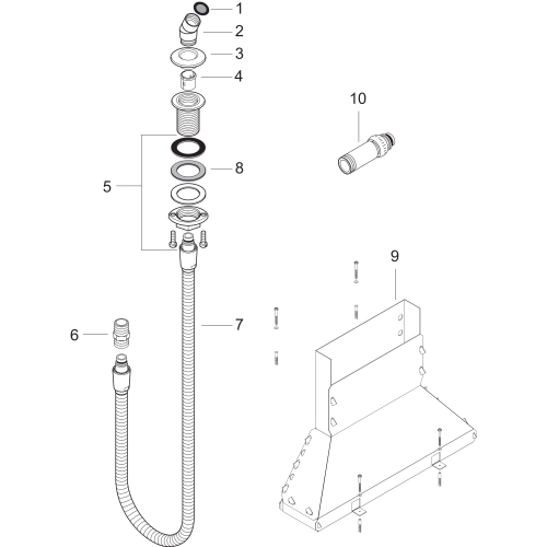 Hansgrohe Brausehalter mit Schlauch 2000mm chrom für Wannenrand 28307000
