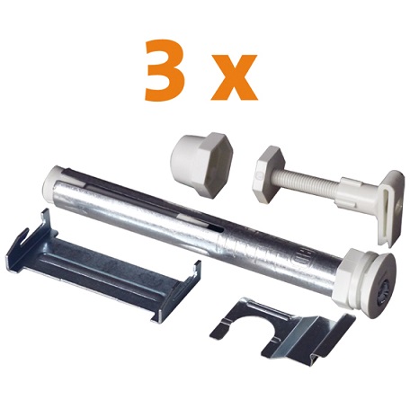 Purmo Bohrkonsolenset für Laschen-Heizkörper 160mm 3er AZ03FT004000N83