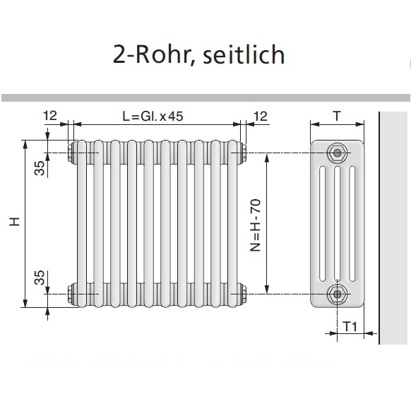 Arbonia Mehrpreis für Anschlussart 31 für Röhrenradiatoren