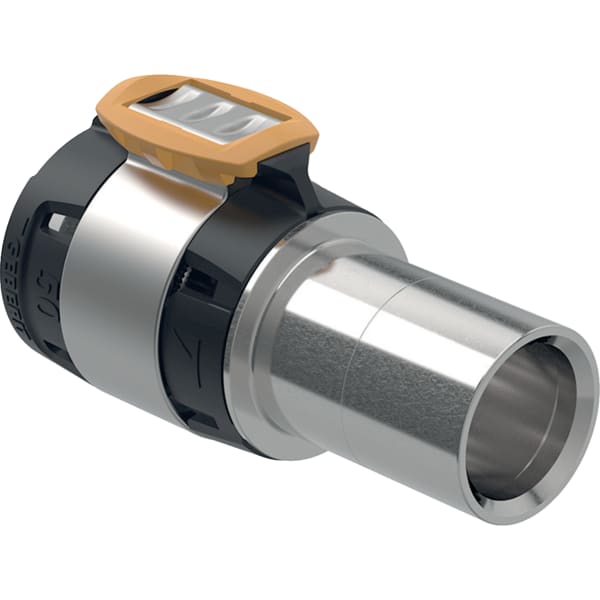 Geberit FlowFit Übergang auf Mapress mit Einschubende edelstahl d63-d54 620.257.00.1