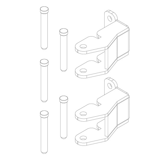 Buderus Scharniere für Glastür mit Bolzen 8732920395