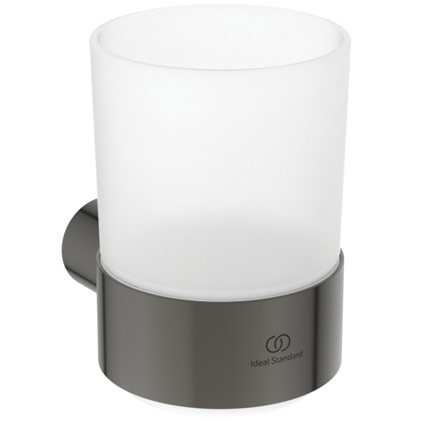 Ideal Standard Zahnputzbecher Conca, rund, grau metallic T4505A5