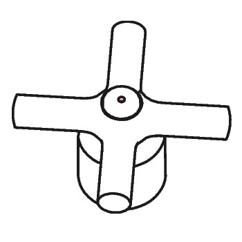 Hansgrohe Griff Axor Terrano 2-Griff Waschtischarmatur warm/kalt chrom 37299000