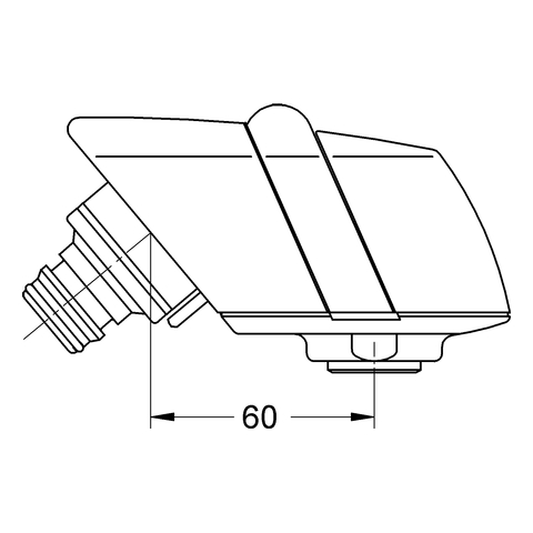 Grohe Auslaufbrause für Europlus alt/Thermostatmischer-2000-AP für Wannenbatterie chrom 46108000