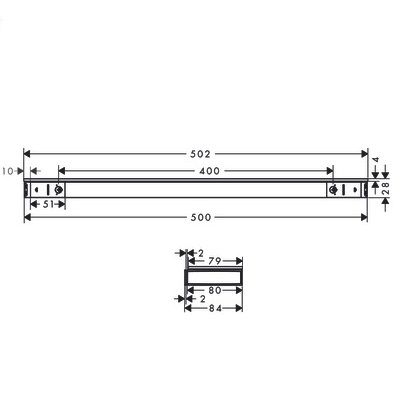 Hansgrohe Ablage 500 Rainfinity chrom 26844000