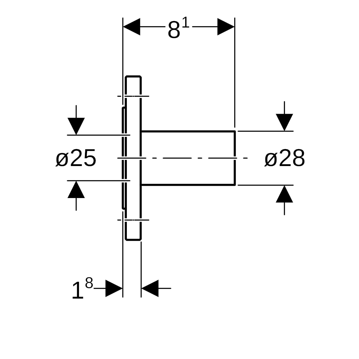 Geberit Mapress Edelstahl Flansch PN 10/16 mit Einschubende d28 33745
