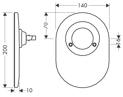 Hansgrohe Umrüstset Kugel auf M3 Brausenmischer Unterputz chrom 96384000