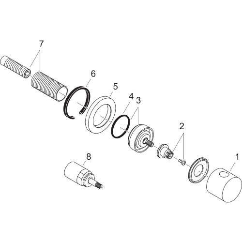 Hansgrohe Absperrventil Unterputz Fertigset chrom zylindrischer Griff 15972000