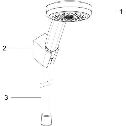 Hansgrohe Brausehalterset Croma 100 Vario mit Brauseschlauch 1600mm, Chrom 27594000