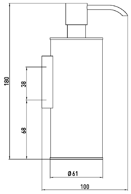 Emco Seifenspender System2 Bedienung von oben, diebstahlhemmend, 250ml, chrom 352100105